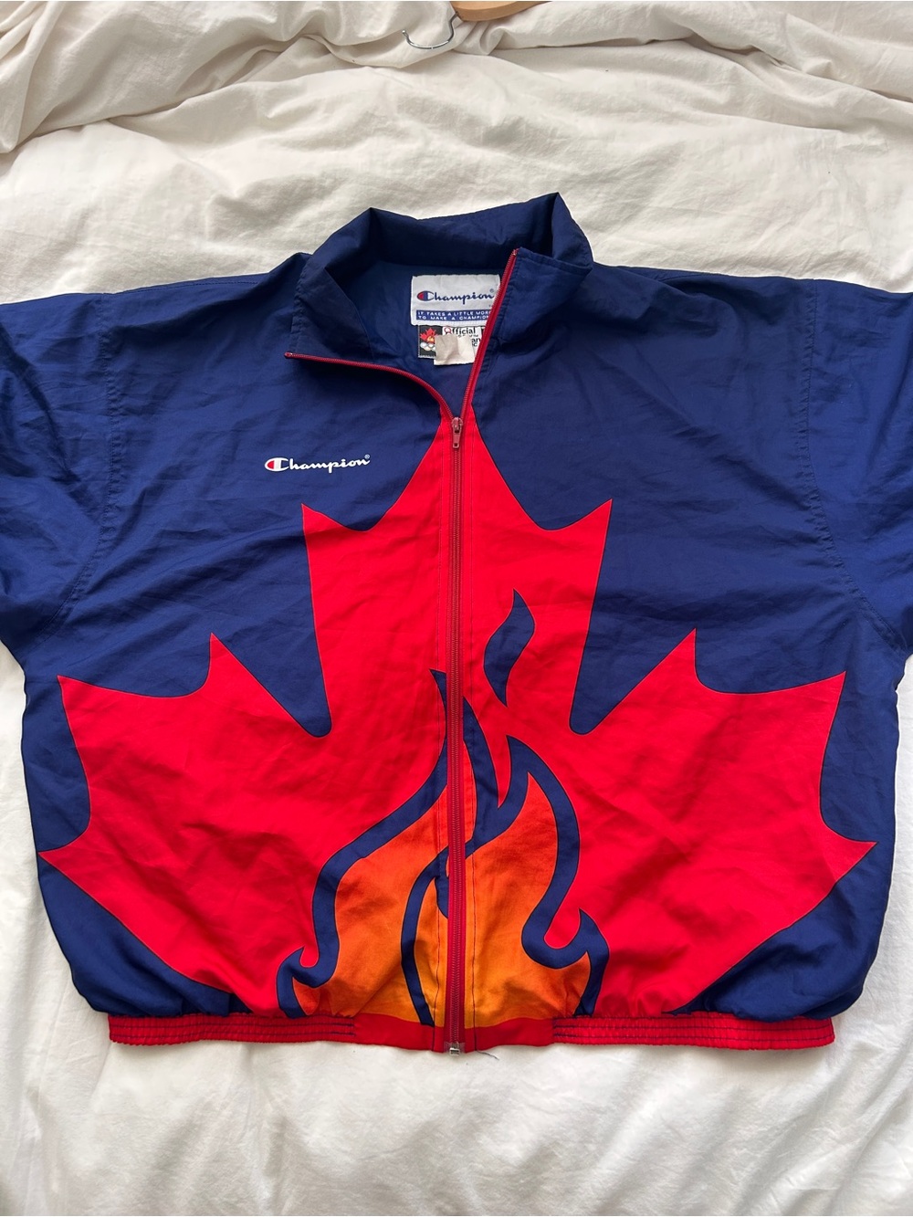 Vintage 1996 Champion Team Canada Olympic Windbreaker Jacket XL - Picture 2 of 13